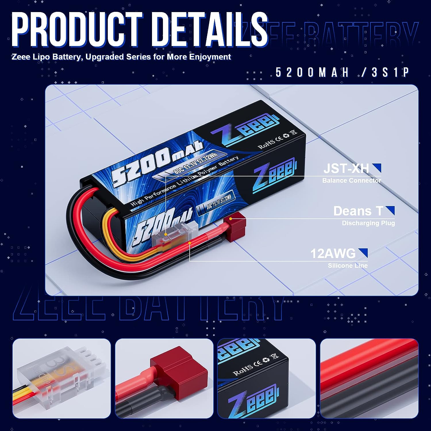 1/2pcs Zeee 3S 5200mAh Lipo 배터 - Drone Battery 4S 리뷰 및 가격